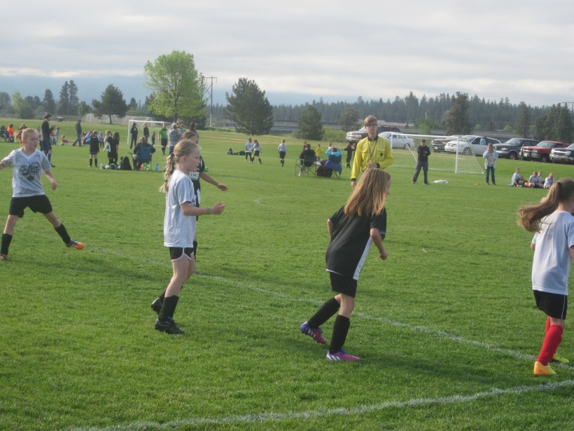 U-9 Girls Soccer game, Spokane
